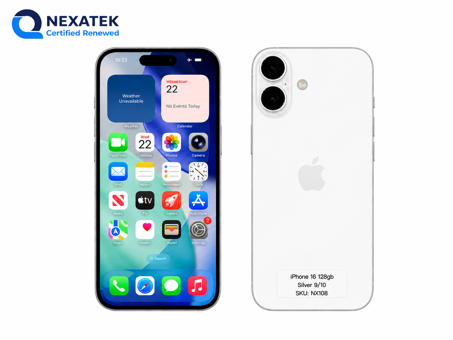 Apple iPhone 16, US, 128GB, White