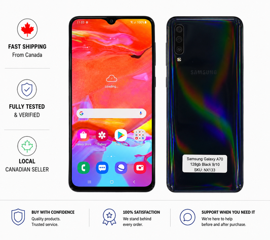Samsung Galaxy A70 - 128GB - Iridescent Black - Excellent Condition