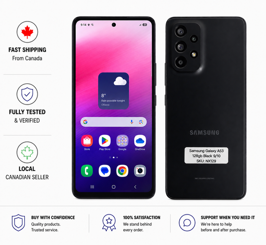 Samsung Galaxy A53 - Black - 128GB - Excellent Condition