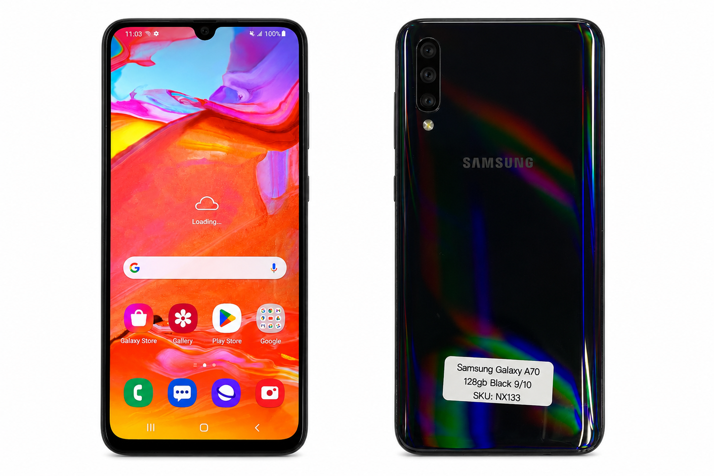 Samsung Galaxy A70 - 128GB - Iridescent Black - Excellent Condition