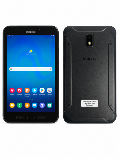 Samsung Galaxy Tab Active 2 16GB, Wi-Fi + 4G SM-T395 8in - Black (Rugged)