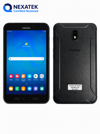 Samsung Galaxy Tab Active 2 16GB, Wi-Fi + 4G SM-T395 8in - Black (Rugged)