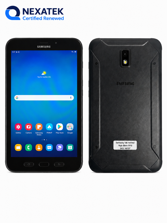 Samsung Galaxy Tab Active 2 16GB, Wi-Fi + 4G SM-T395 8in - Black (Rugged)
